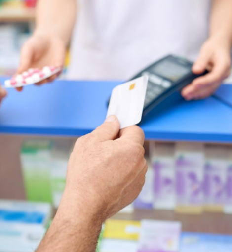 Prescription Savings Cards helping patients reduce medication costs at pharmacy checkout