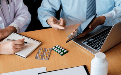 Working individual reviewing eligibility for prescription assistance programs